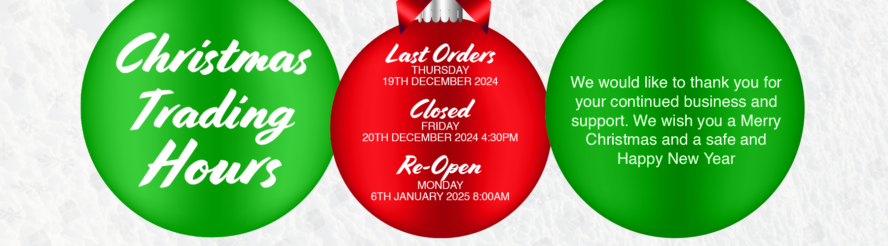 Christmas Trading Hours