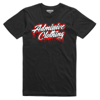 ADM17BY10 - DRIP TEE RED LOGO BLACK YOUTH 10*