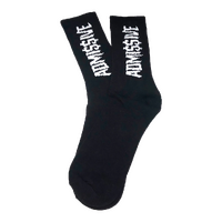 ADM39BL - CASUAL CREW SOCKS BLACK L (9-10)